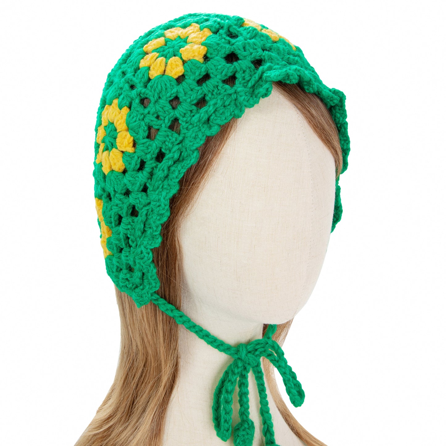 Floral Lace Green Headscarf