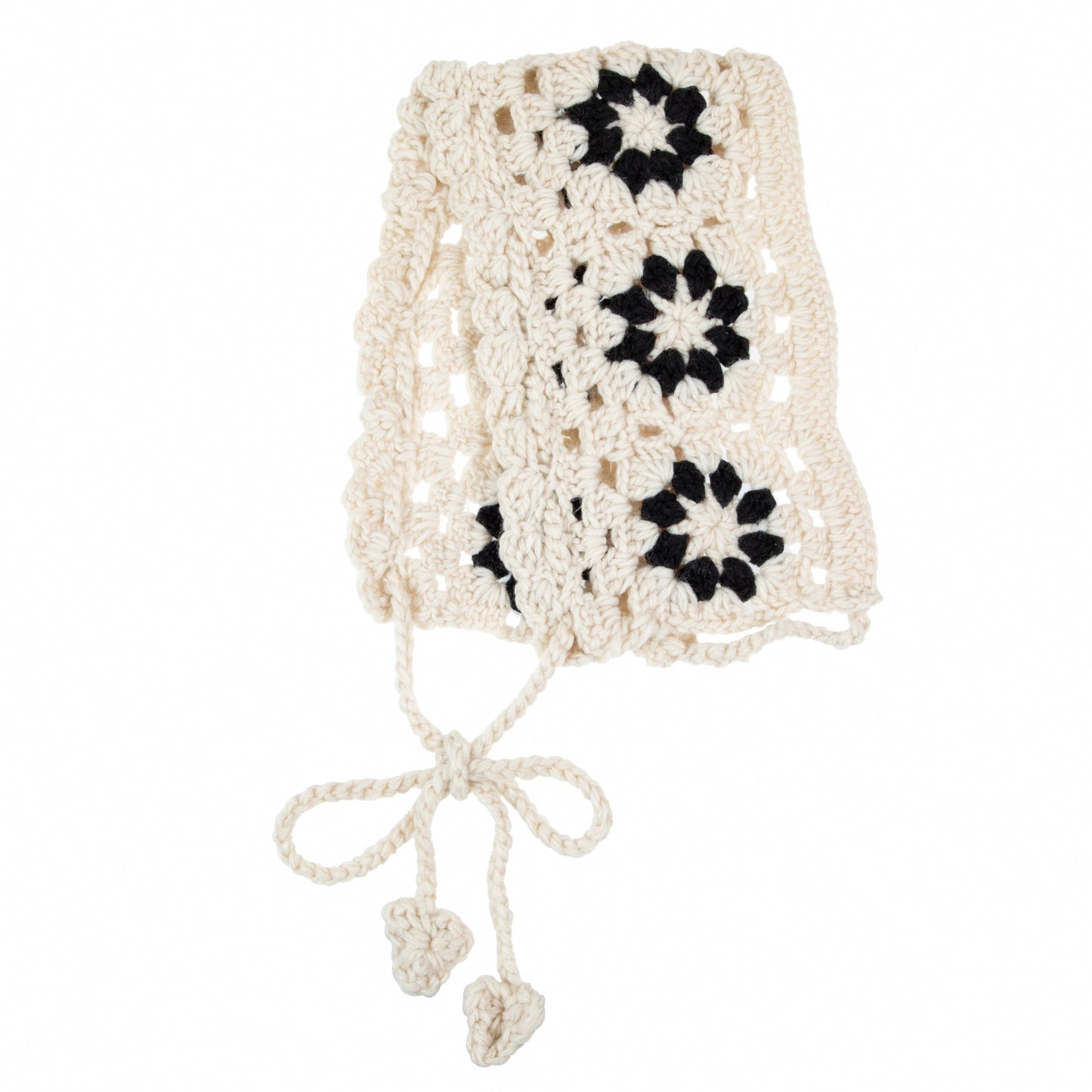 Floral Lace White Headscarf