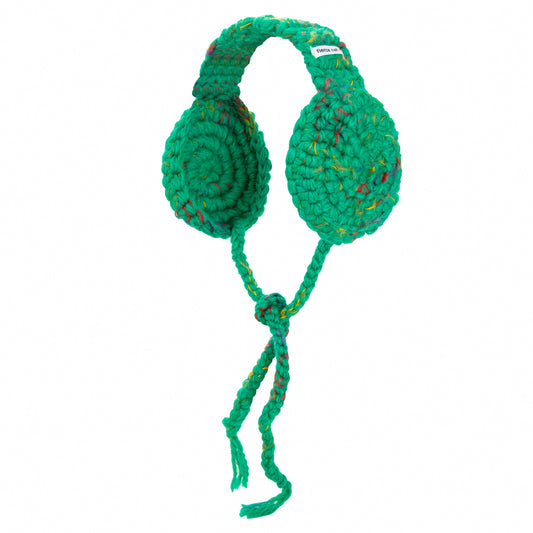 Green Earmuffs with Tie