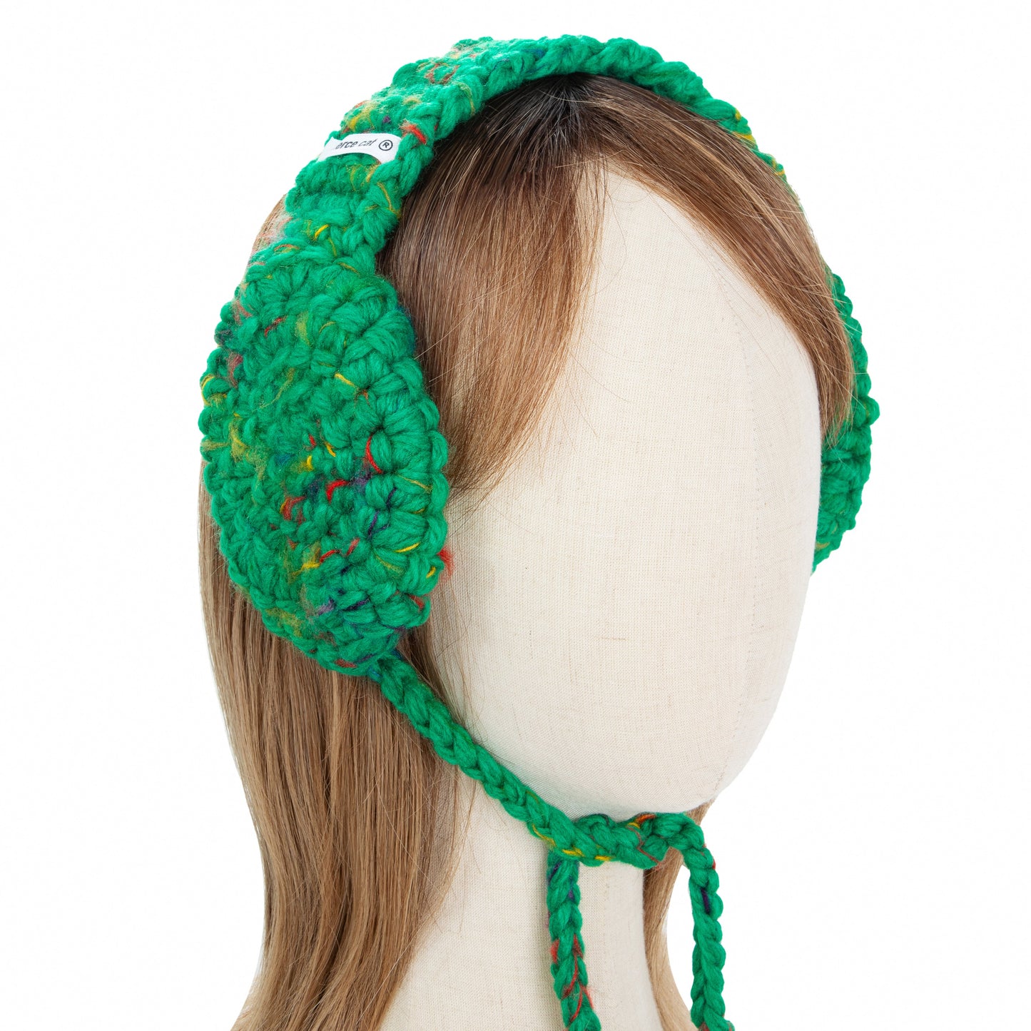 Green Earmuffs with Tie