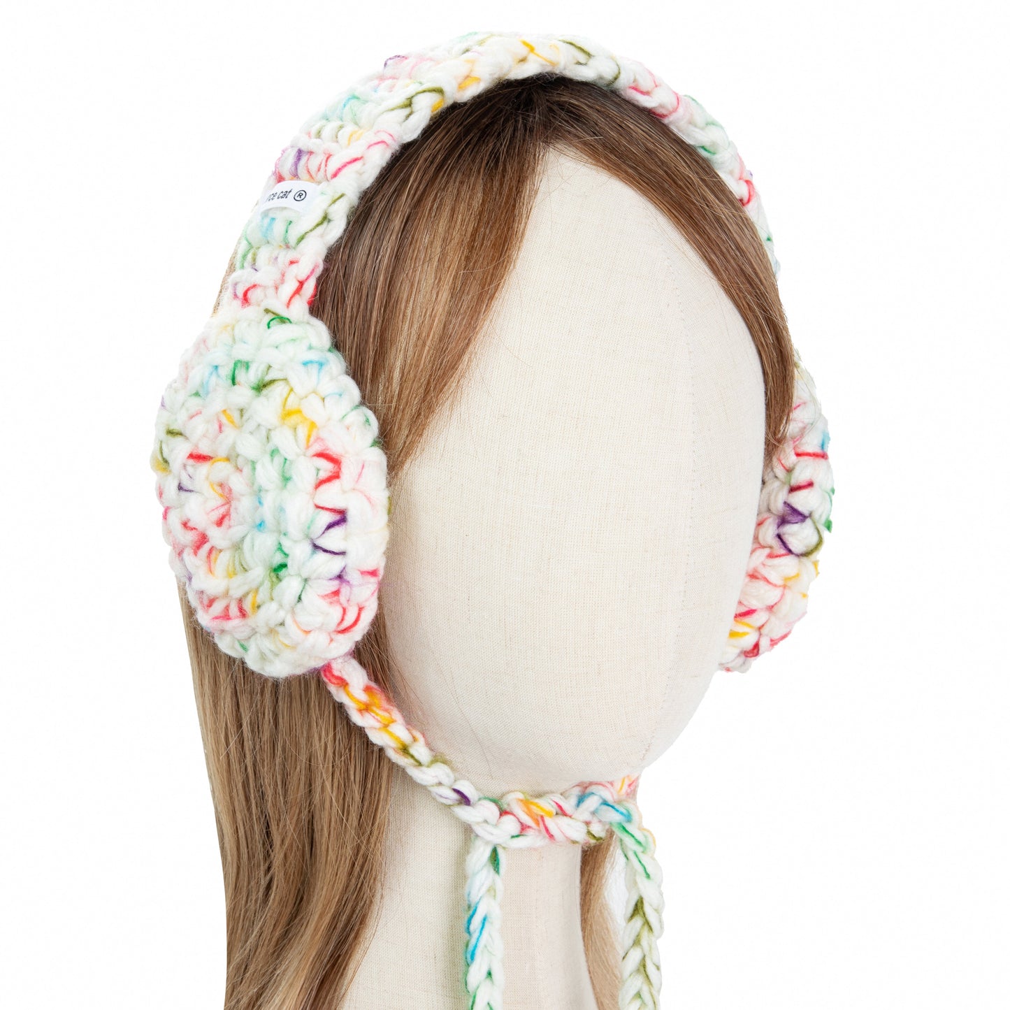 White Earmuffs with Tie