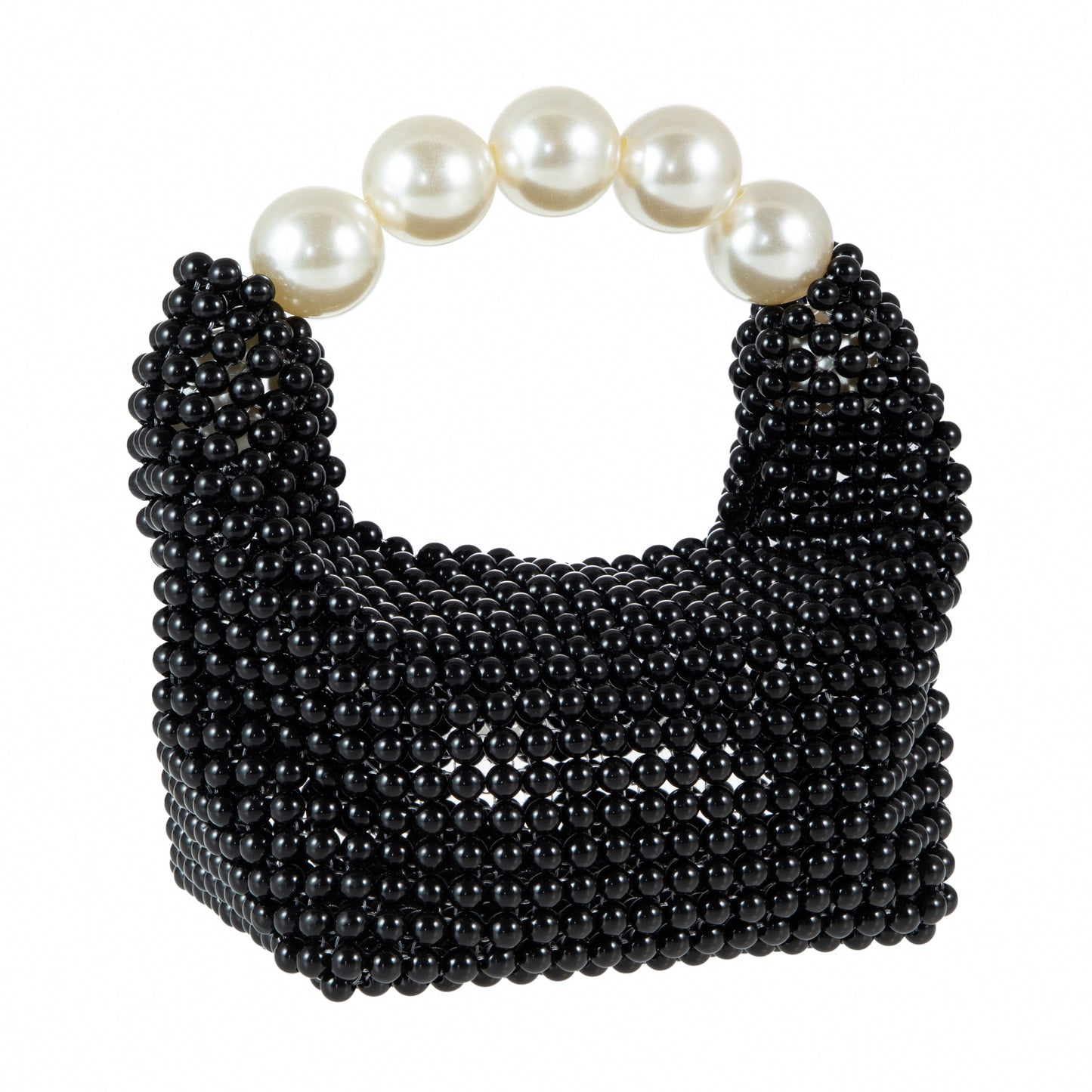 Pearl Handle Black Clutch