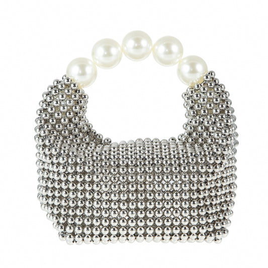 Pearl Handle Silver Clutch