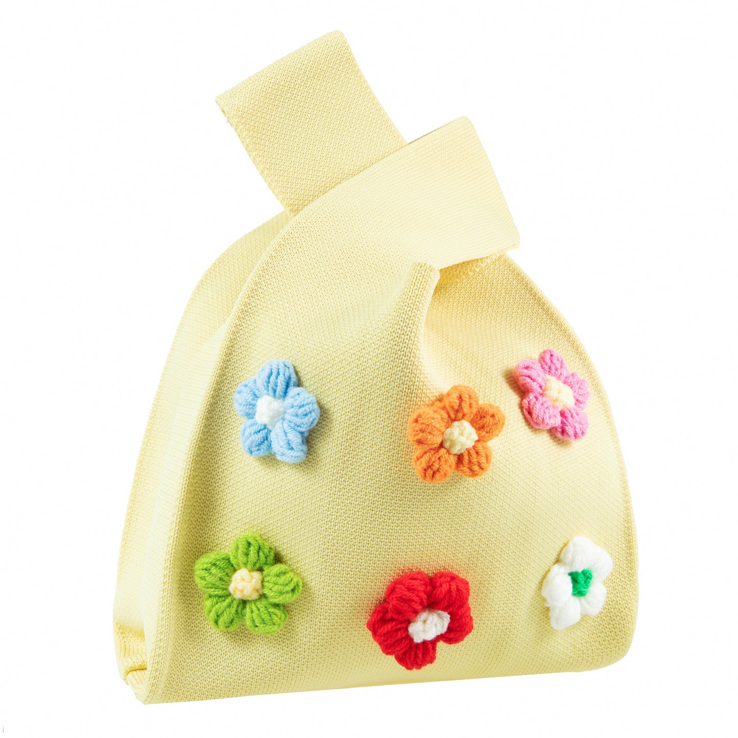 Knit Flower Tote