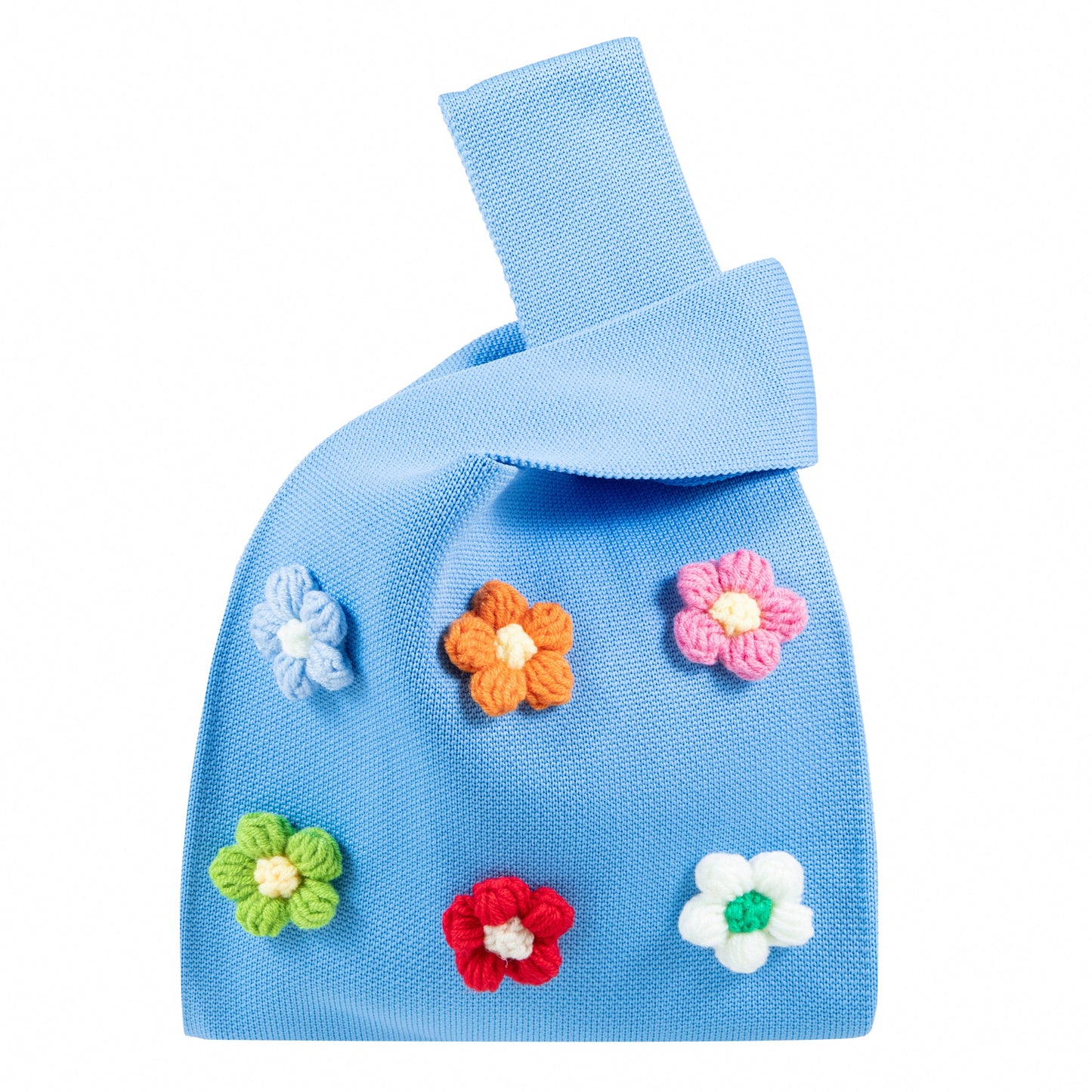 Knit Flower Tote