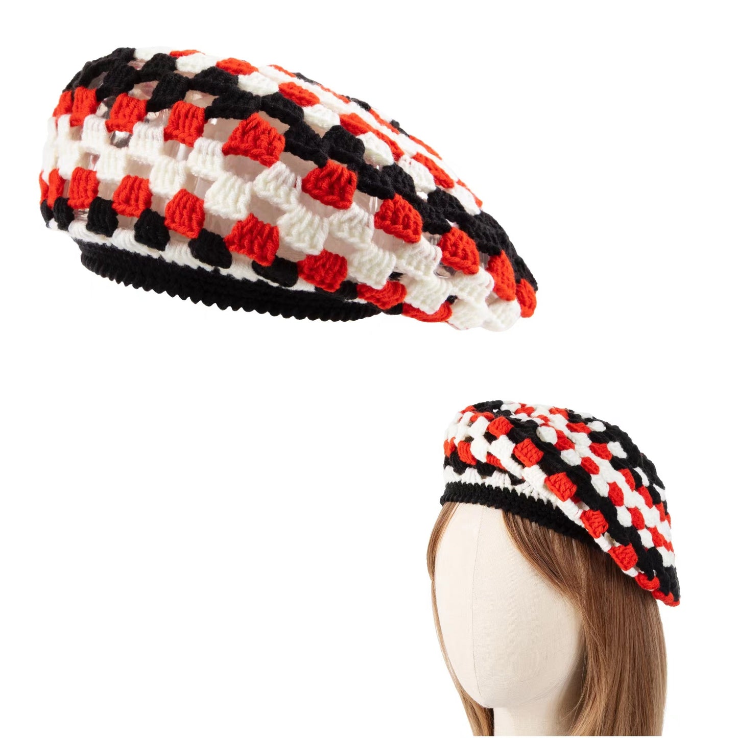 Red Striped Beret