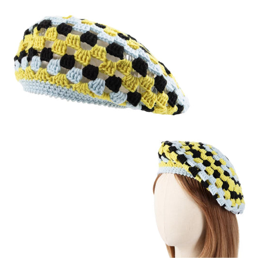 Yellow Striped Beret