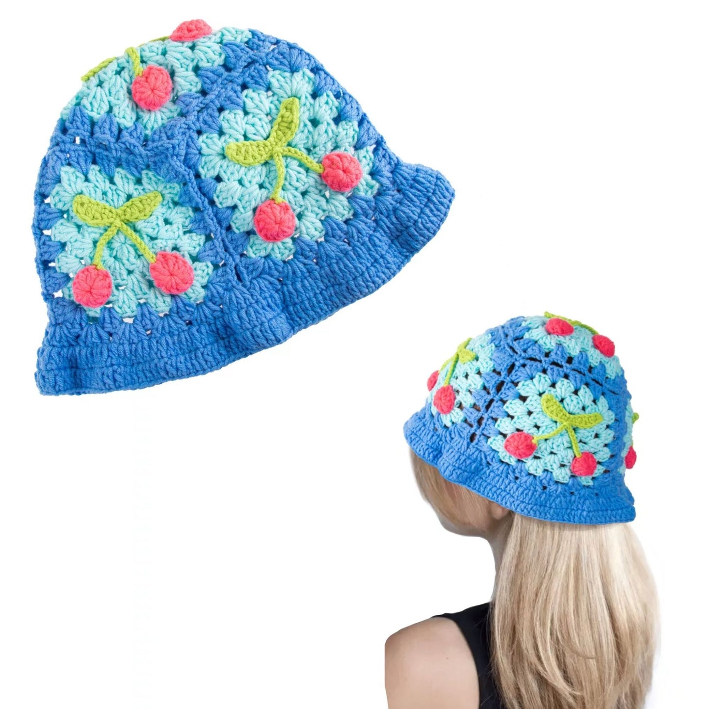 Cherry Blue Hat