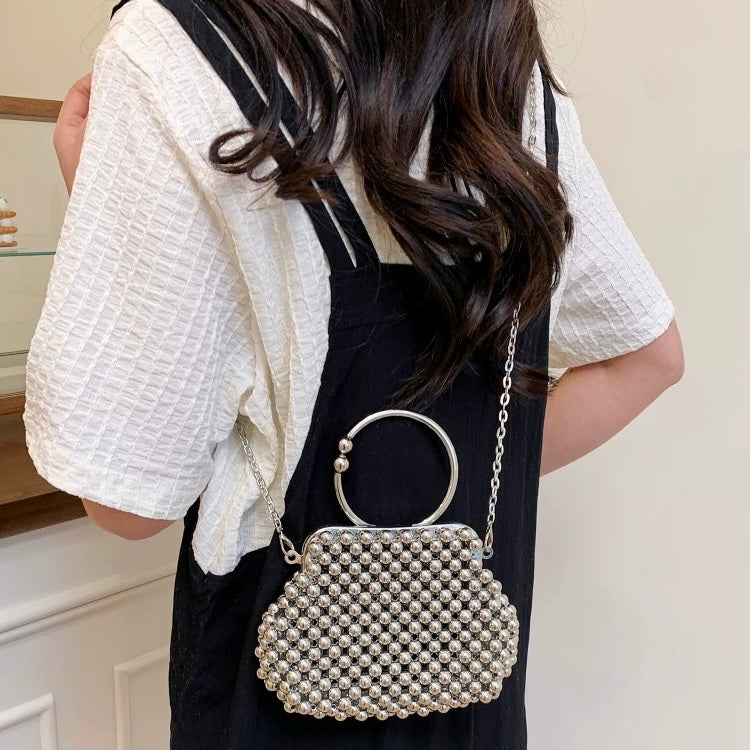 メタリックウォレット シルバークラッチ