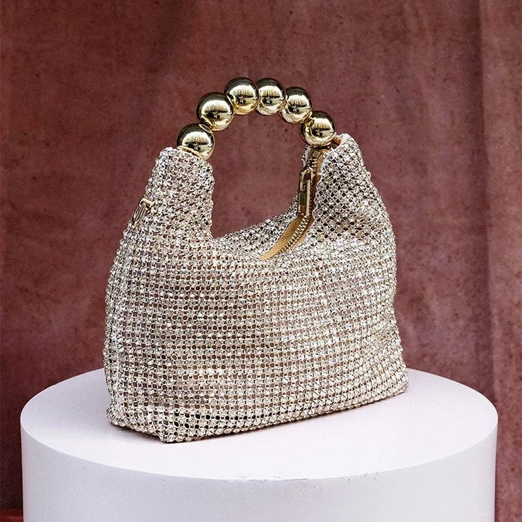 Rhinestone Sparkling Gold Clutch