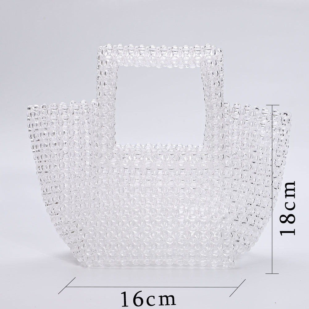 Transparent Beaded Tote