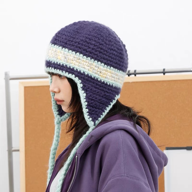 Knitted Braided Tie Hat