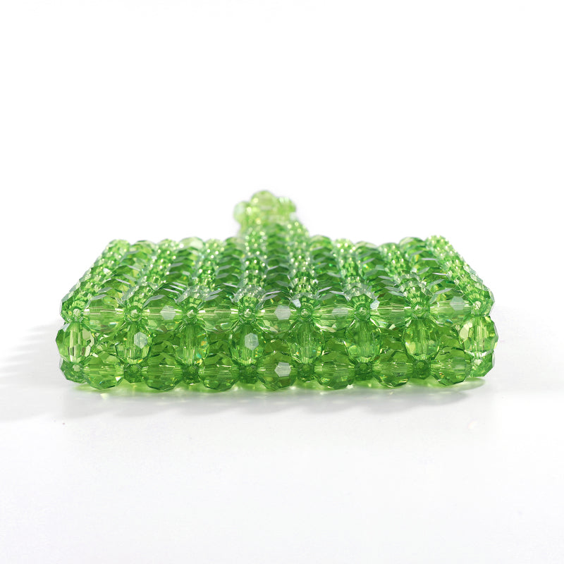 Transparent Acrylic Green Clutch