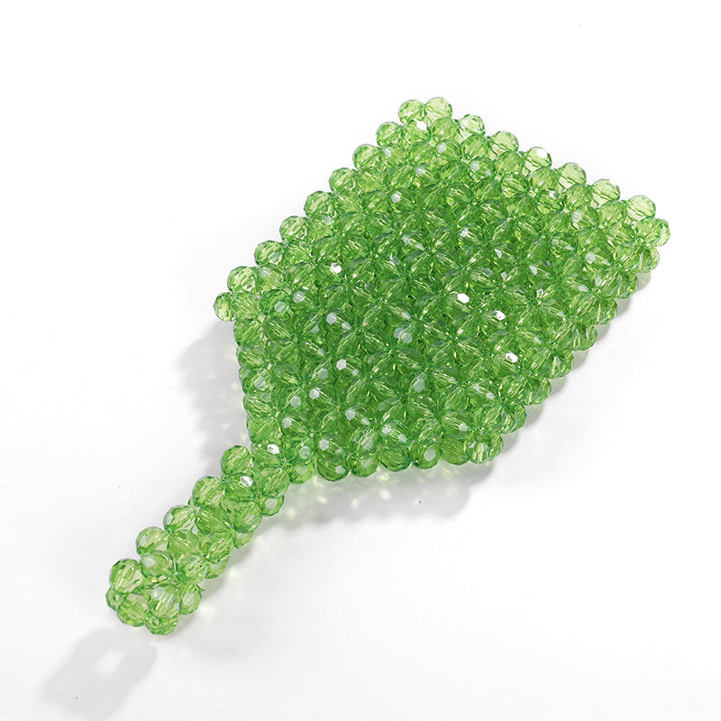 Transparent Acrylic Green Clutch