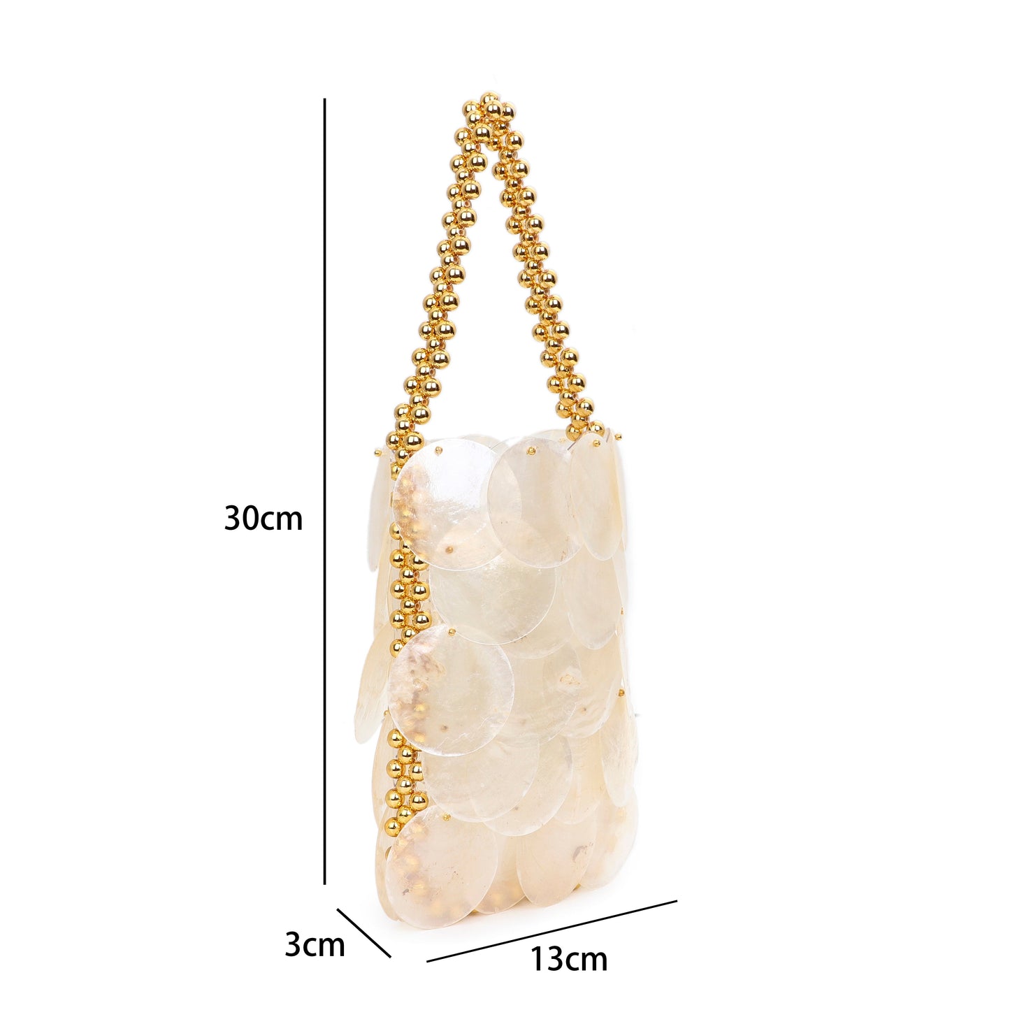 Shell Flakes White Clutch