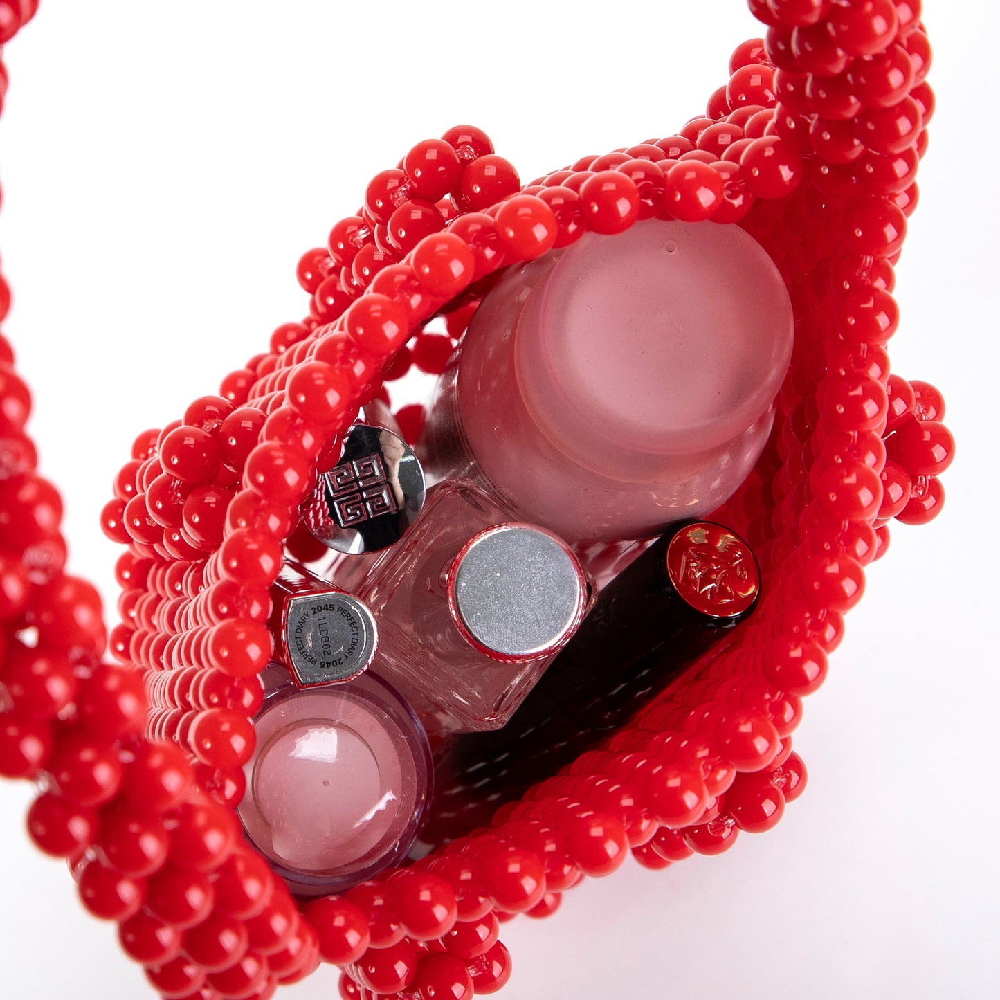 Red Beaded Bucket