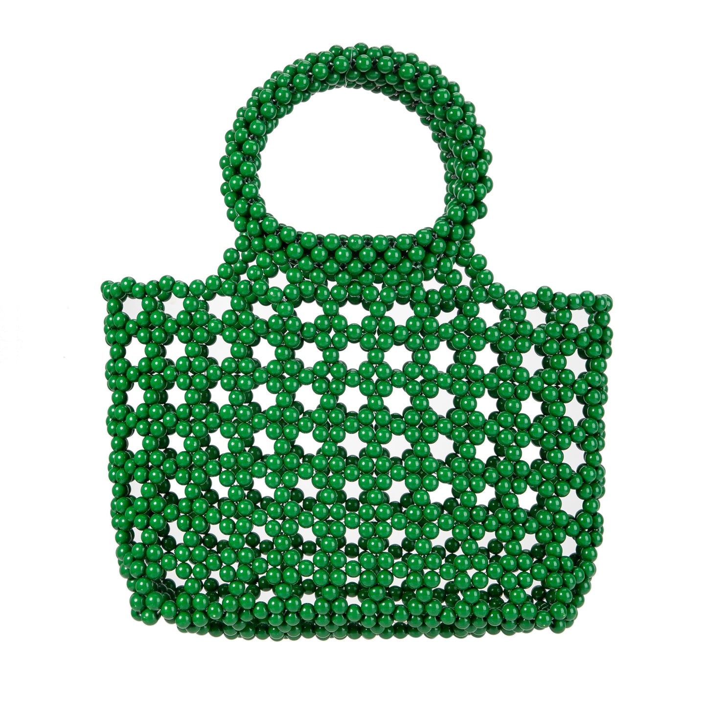 Round Handle Green Tote